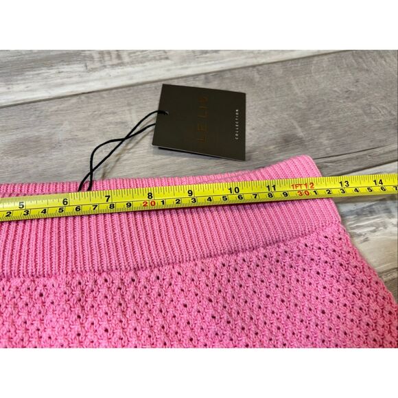 Le Lis Pink Fringe Sleeveless Crop Top and Mini Skirt Size S - Picture 6 of 12